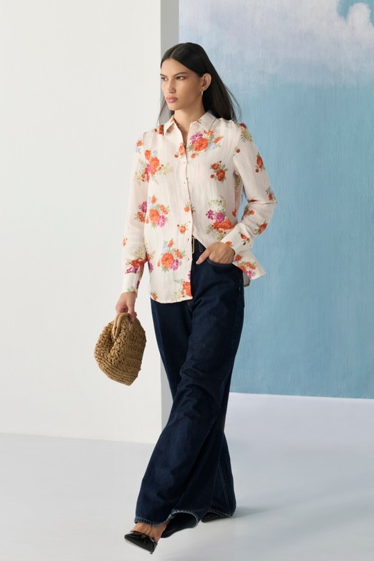 Ivory Ruffle Garden Top