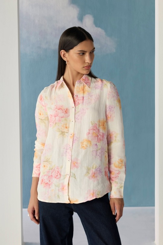 Pastel Blooming garden shirt