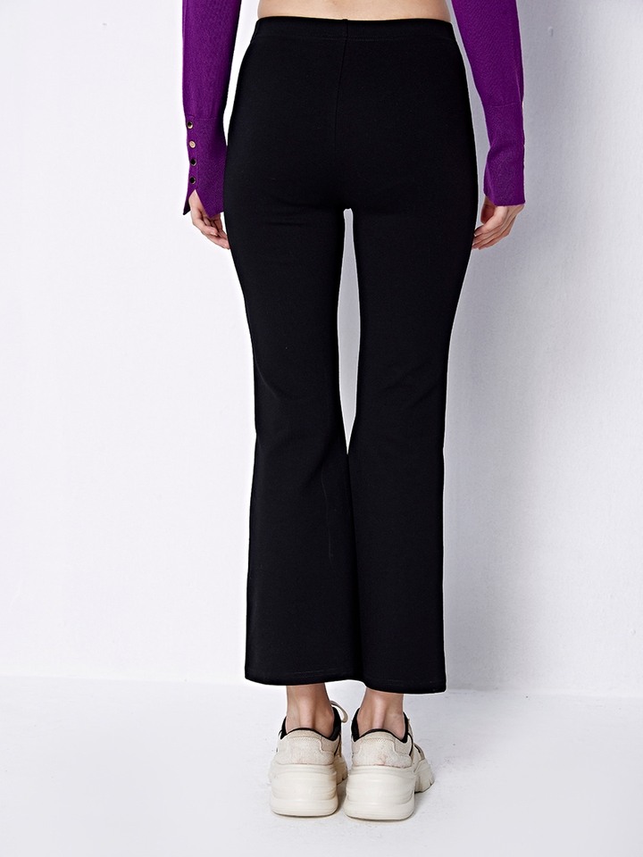 Black kick flare leggings