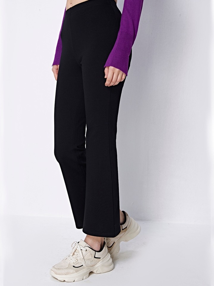 Black kick flare leggings