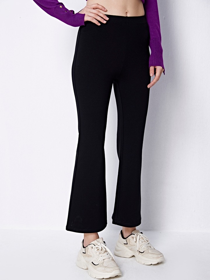 Black kick flare leggings