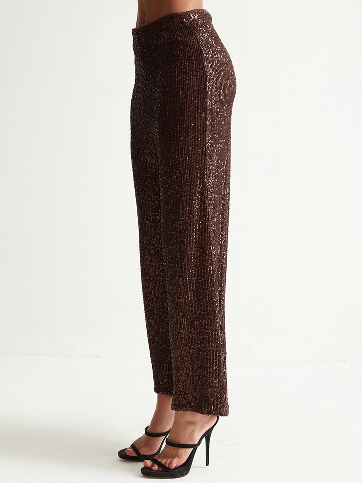 Brown Sequin Trouser