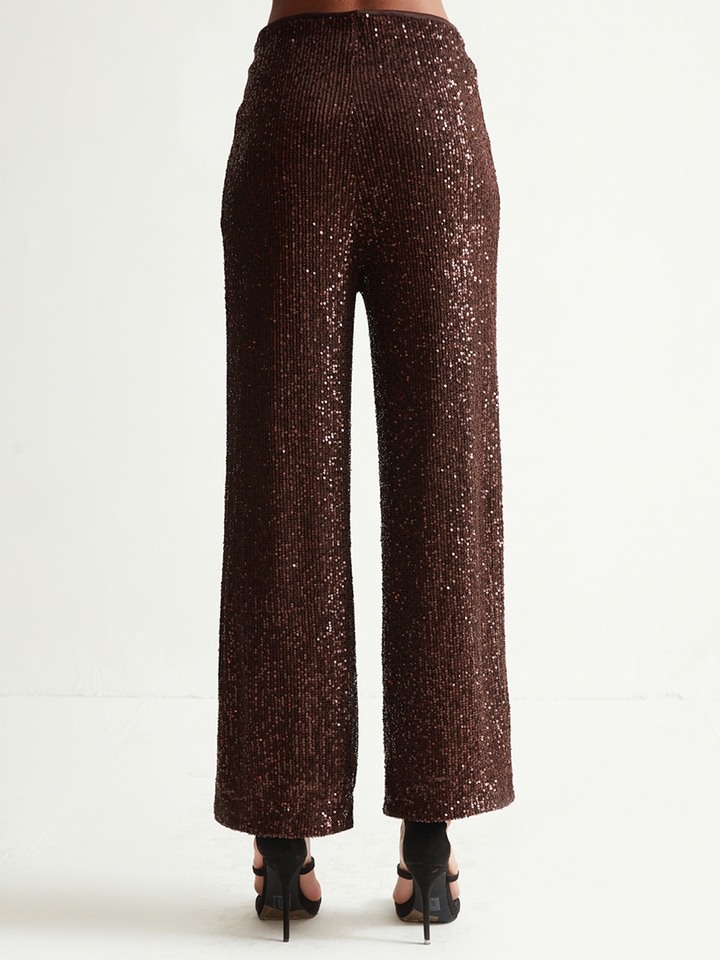 Brown Sequin Trouser