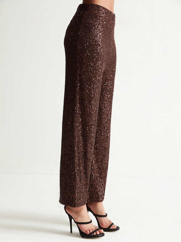 Brown Sequin Trouser
