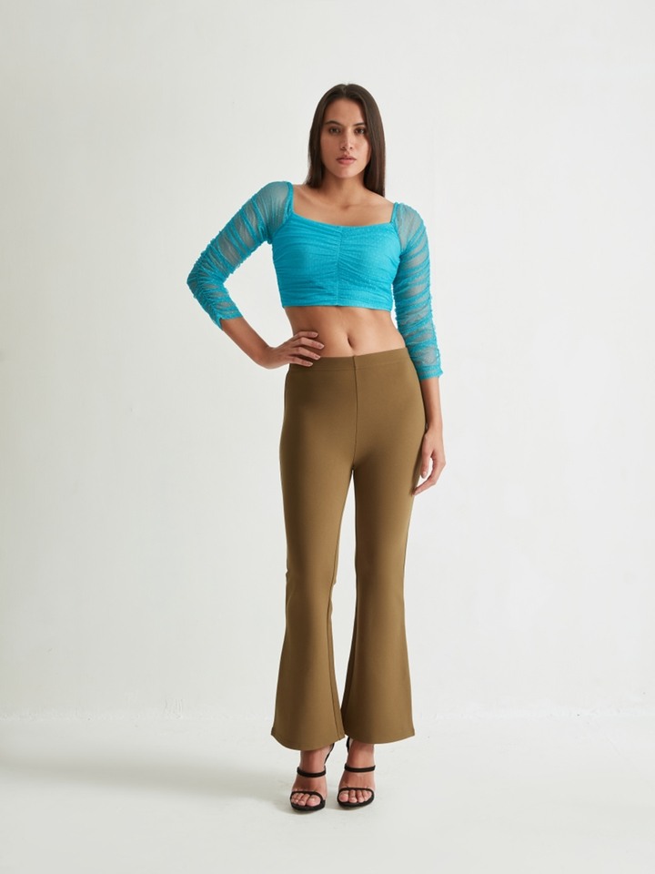 Olive Flared Trouser