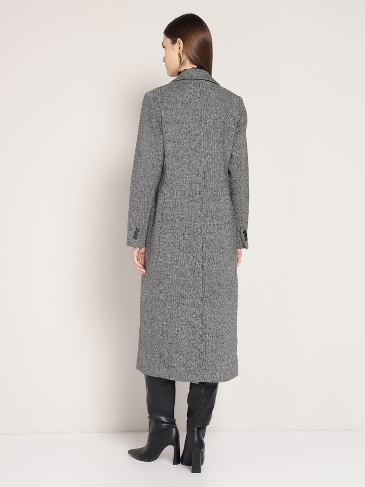 Grey Long Trench Coat