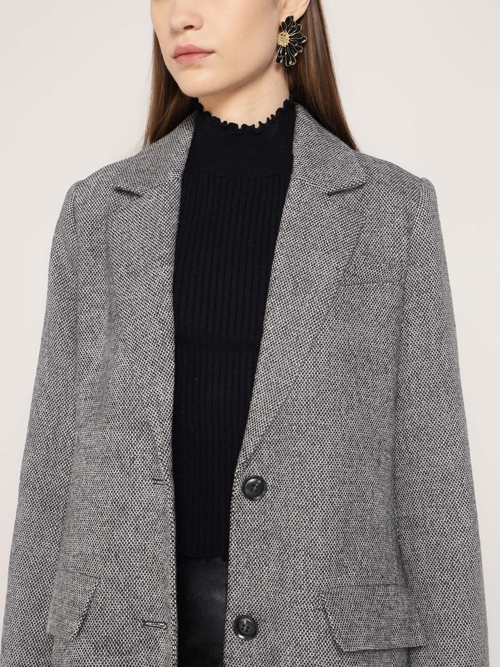 Grey Long Trench Coat