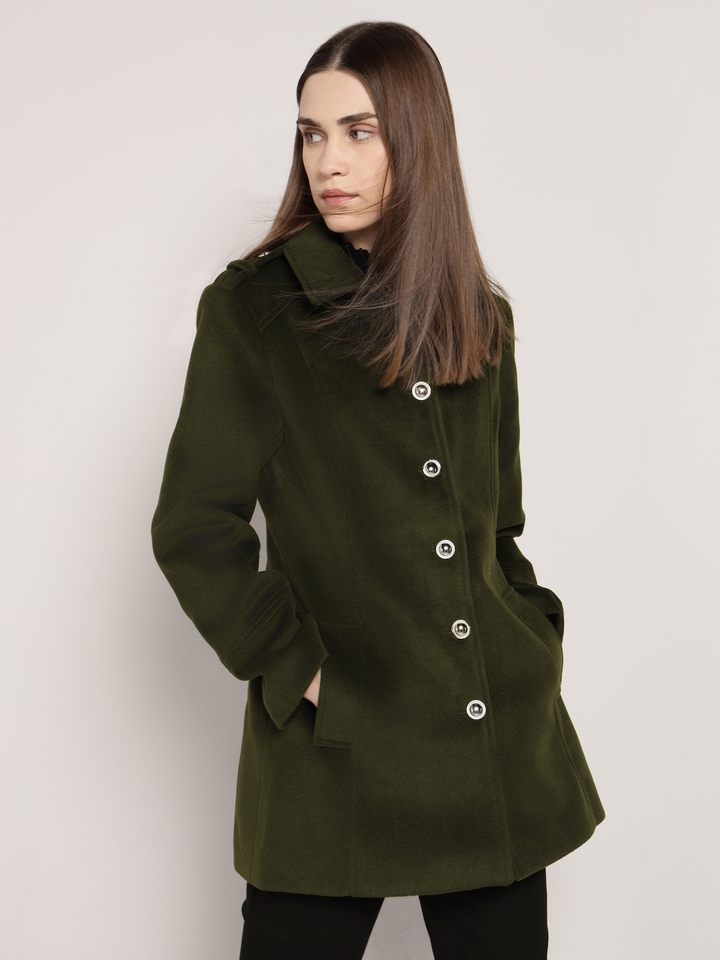 Olive Green Long Coat