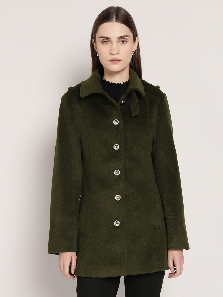 Olive Green Long Coat