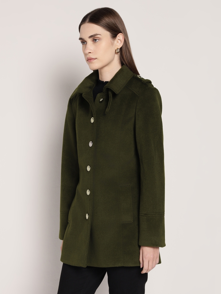 Olive Green Long Coat