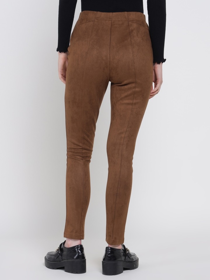 Brown Suede Legging