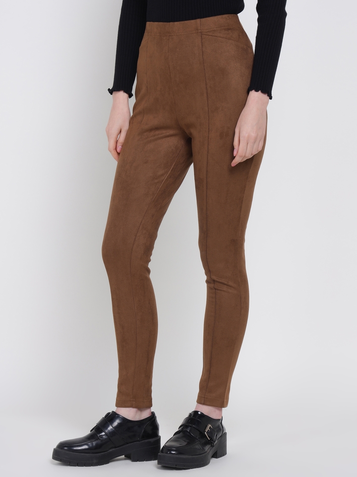 Brown Suede Legging
