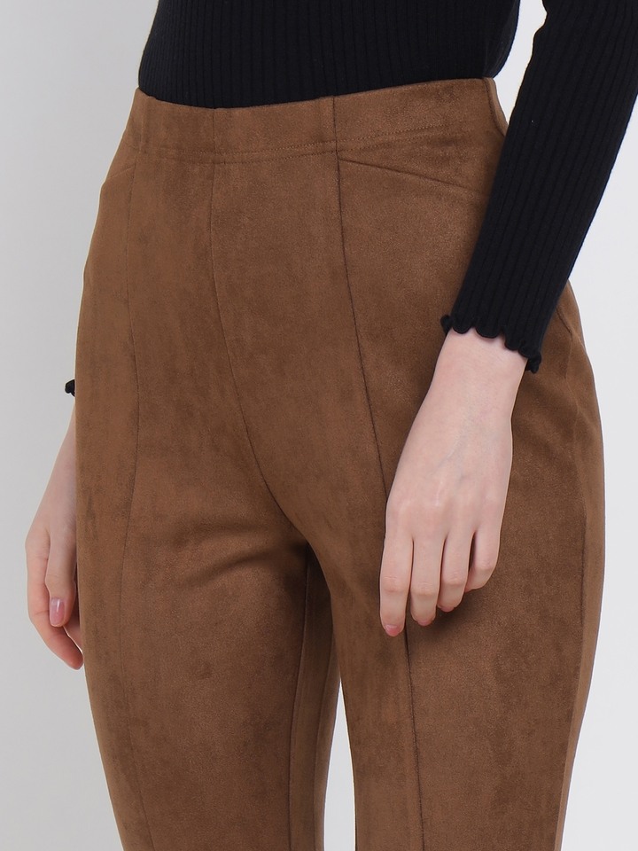 Brown Suede Legging