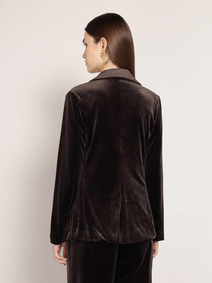 Brown Velvet Blazer