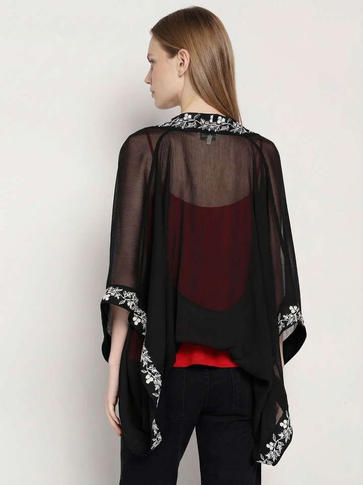 Black Embroidered Overlay