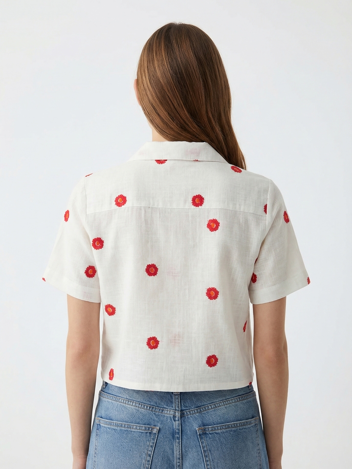 Mayfair White Embroidered Shirt