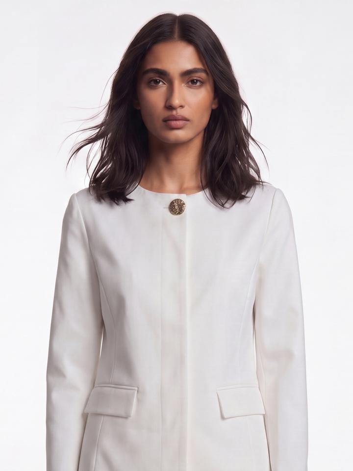 Hana White Blazer