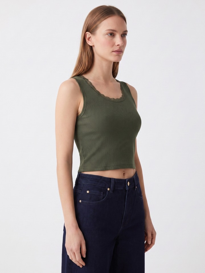 Helene Olive Top