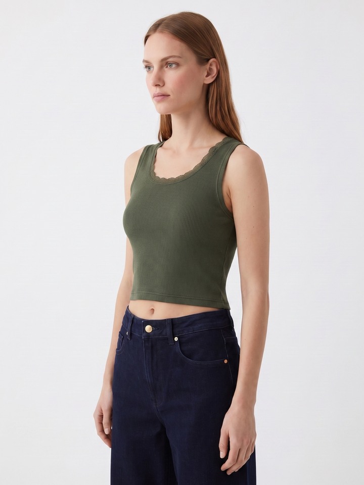Helene Olive Top