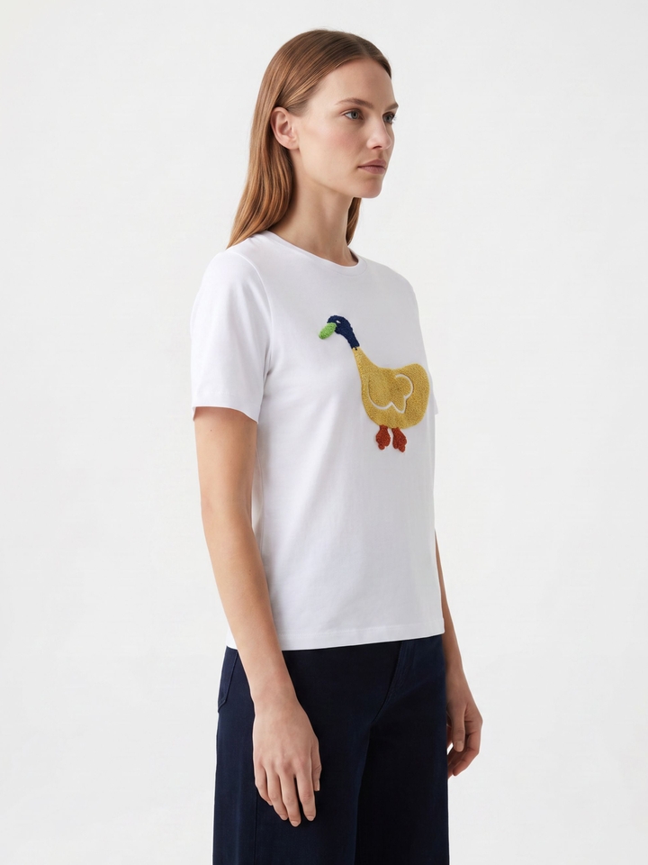 Duck Graphic White Tshirt