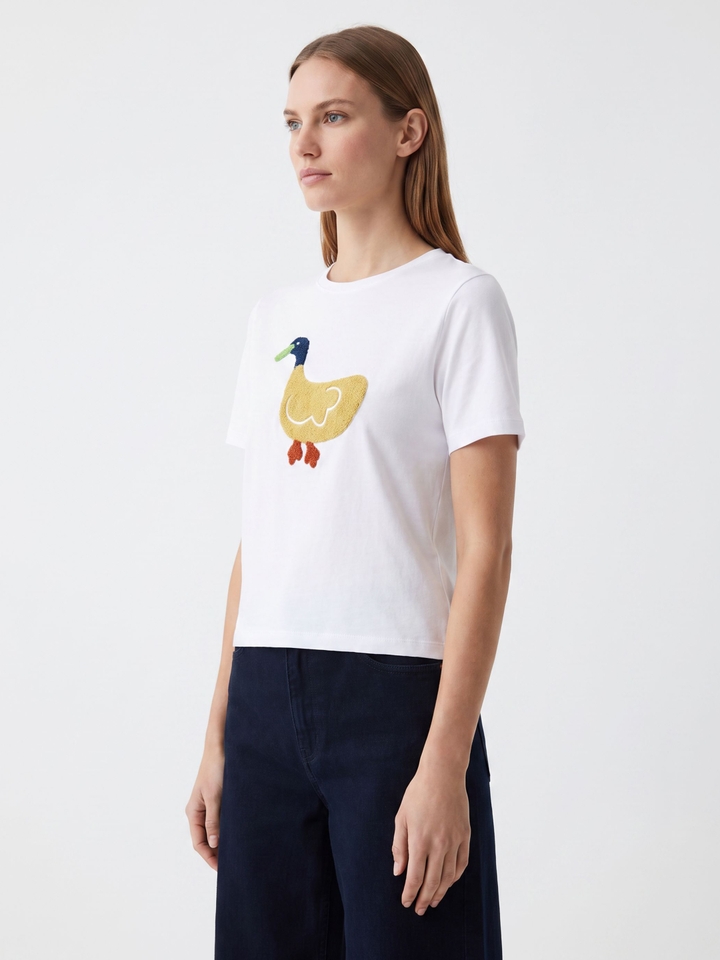 Duck Graphic White Tshirt