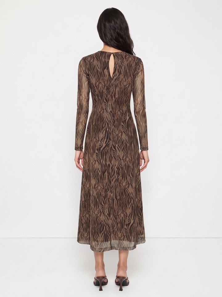 Kasia Brown Printed Dress