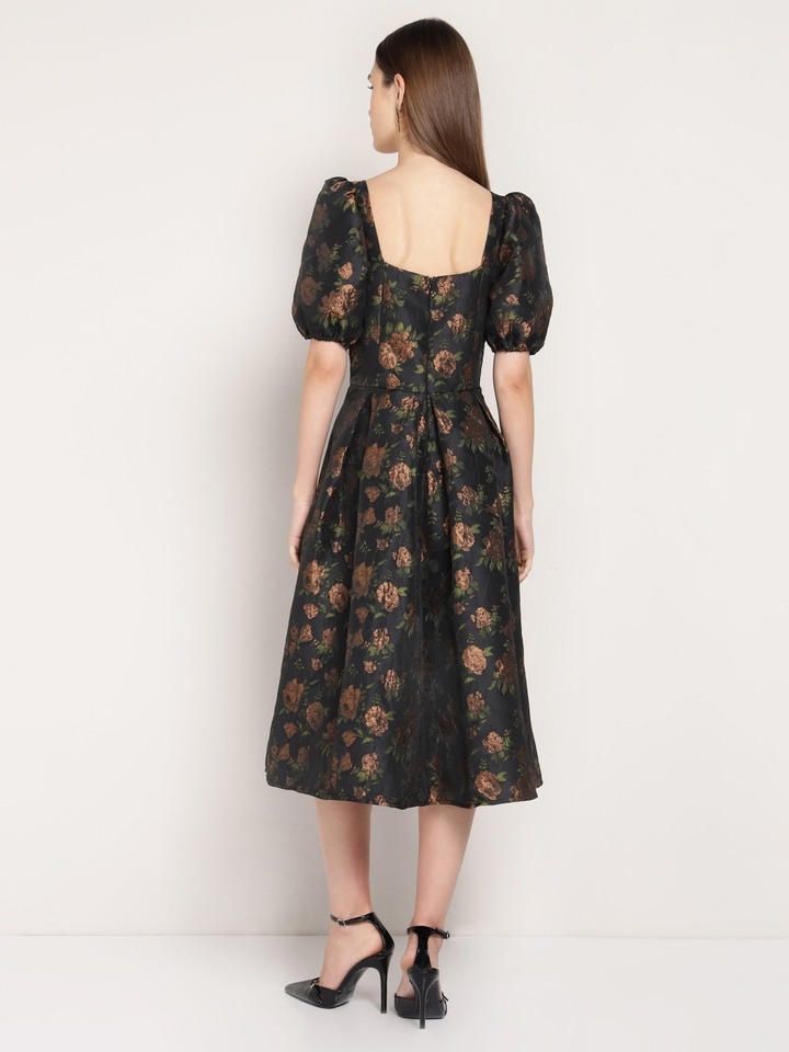 Golden Hour Jacquard Dress