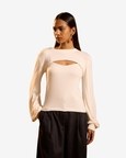 Cut Out Shirt - White