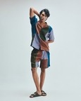 Patchwork Linen Men's Camp Collar Shirt Set
