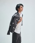Pebble Co-linen Embroidered Men’s Stand Collar Jacket