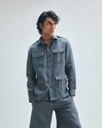 Slate Linen Men's Safari Overshirt Set