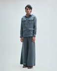 Slate Linen Men's Safari Overshirt Shirt