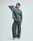 Slate Linen Men's Side Placket Shirt