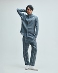 Slate Linen Embroidered Men's Raglan Shirt Set