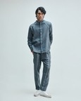 Slate Linen Embroidered Men's Tapered Lounge Pants