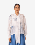 Lizzy Zodiac Print Handwoven Top