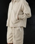 Panelist Jacket In Woven Sand