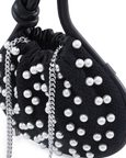 Ina Mini Potli Pearls Black