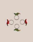 Green Picante Napkin Rings