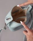 Favori Liora Genuine Leather Top-handle Bag in Illusion Blue