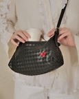 Favori Tissa - Woven Handbag, Faux Leather in Black