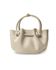 Favori Corda- Genuine Leather Handbag With Knotted Handle in Ivory