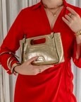 Favori Aurelia- Clutch Bag Faux Leather in Gold
