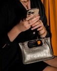 Favori Aurelia- Clutch Bag Faux Leather in Pewter