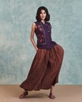 Multi-Pleated Linen Pants