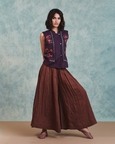 Multi-Pleated Linen Pants
