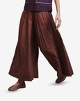 Multi-Pleated Linen Pants