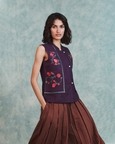 Embroidered Double Panel Linen Waistcoat