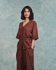 Drawstring Linen Shirt
