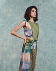 Prism Blot Co-Linen Tie Dress